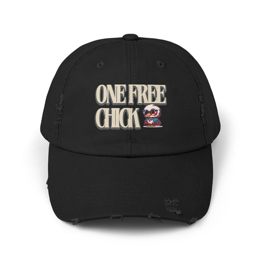 One Free Chick Unisex Distressed Cap