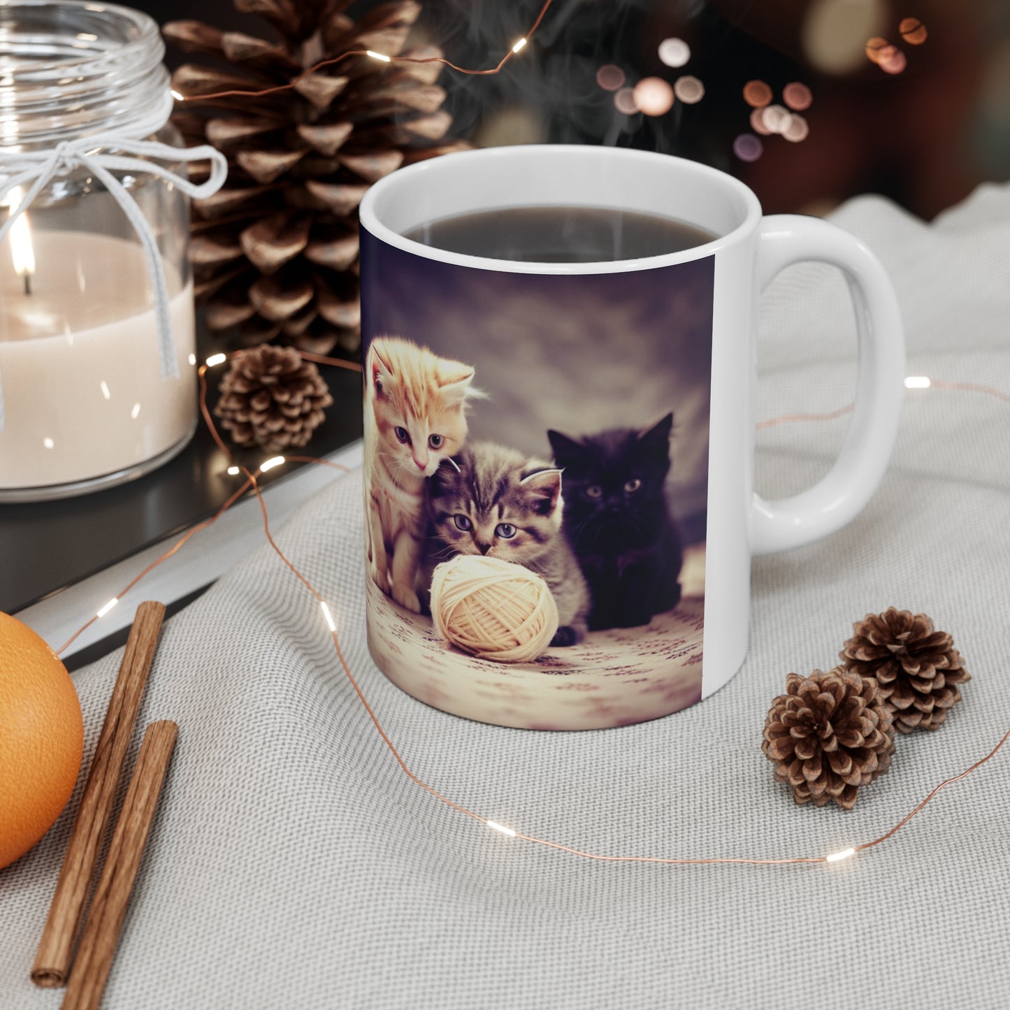 Kitten Playdate... Ceramic Mug 11oz