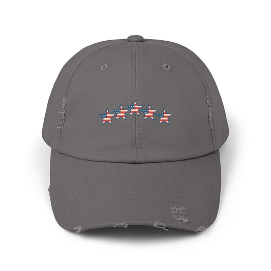 Five Star Unisex Distressed Cap