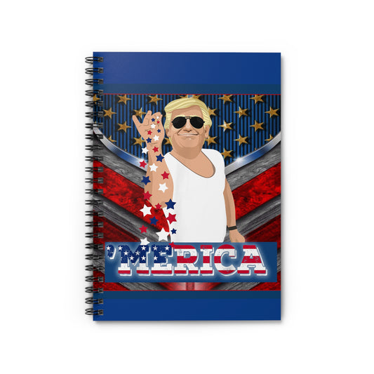 Stars and Trump Spiral Notebook - Ruled Line